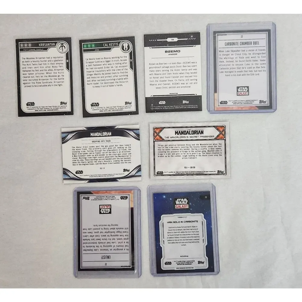 Topps Star Wars TCG Lot Of 8 Refractors / Chrome In Sleeves NM - Picture 8 of 8